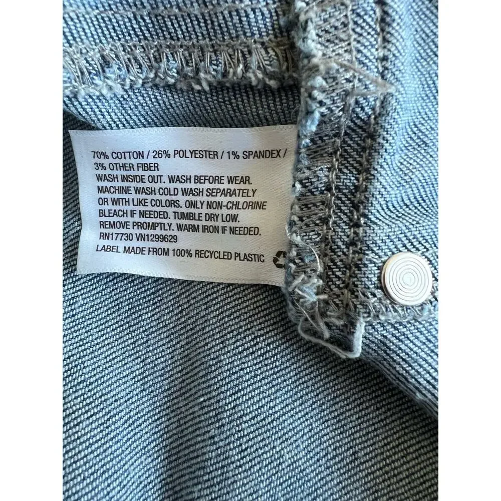 WILD FABLE Ombré Blue White  To Yellow Fade Stretch Denim‎ Jean Mini Skirt Sz 16